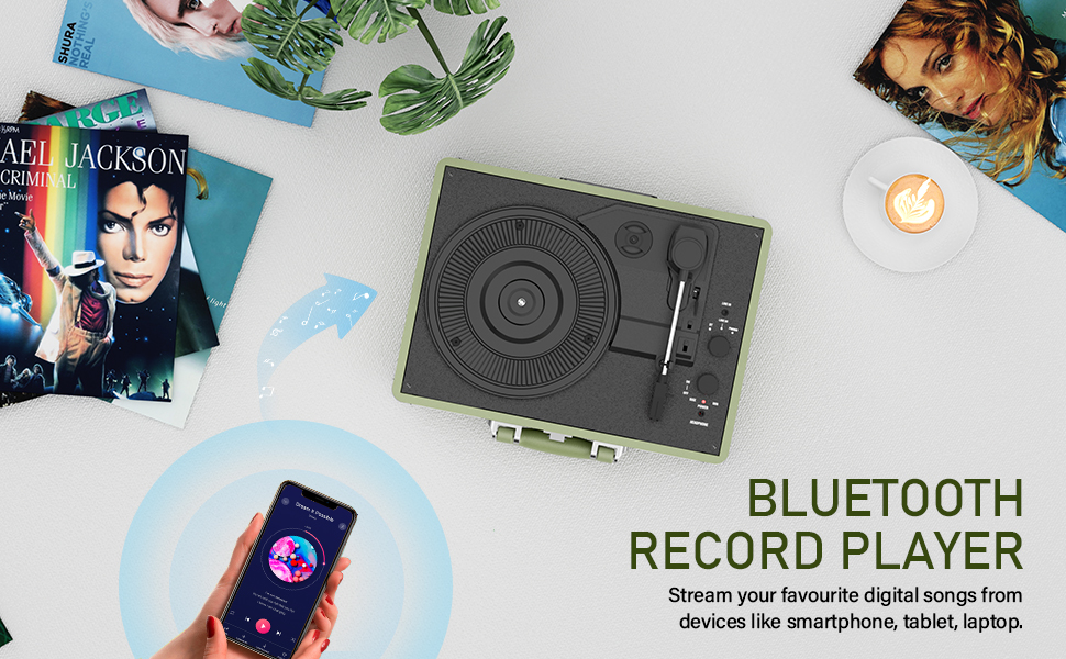 retro record player