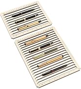 BENECREAT 2 Pack 10/20 Slots Pencil Engraving Jig with Scale - Laser Engraving Tool Wood Pencil H...