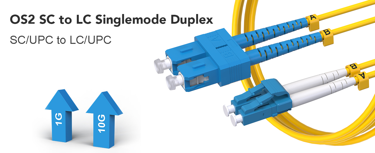 Single mode fiber Sc to Lc OS2 9/125um LZSH