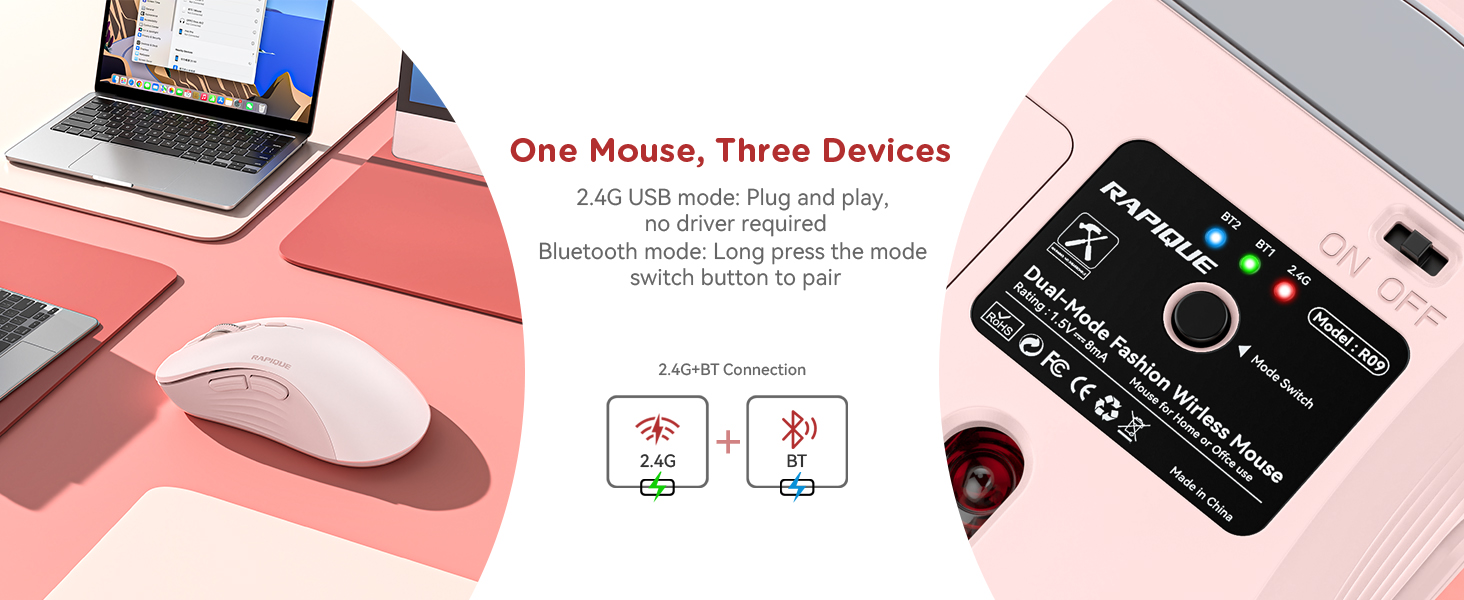 RAPIQUE R09 Bluetooth Wireless Mouse