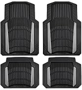 CAR PASS Heavy Duty Rubber Car Floor Mats, Deep Waterproof Car Floor Mats All Weather, Aluminum F...