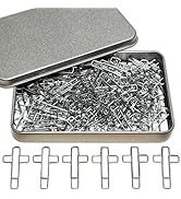 Cute Paper Clips, 100PCS Cross Shaped Paper Clips Bookmarks Bible Study Supplies, Assorted Colors...