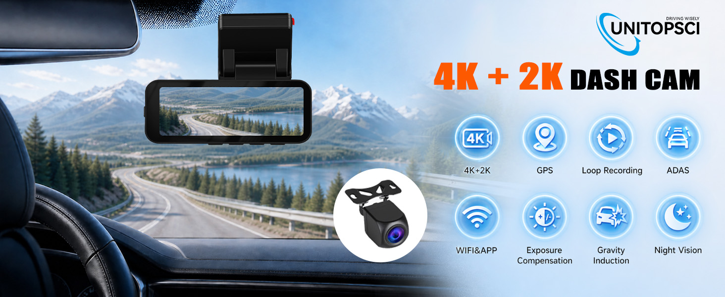 4K + 2K Dash Cam