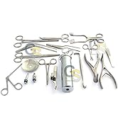 G.S Set of 15 PCS Ear and Nose Instruments Forceps Vienna Nasal Speculum Hartman Alligator Forcep...