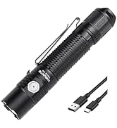 ThruNite TN12 V6 Tactical LED Flashlight, High 1950 Lumens Dual Switch, USB-C Rechargeable Flashl...