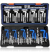 DAYUAN SAE Helicoil Thread Repair Kit, 131-Piece HSS Drill Heli Coil Repair Kit Automobile Rethre...