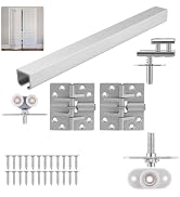 HBL' 1 Pack Bifold Door Hardware Kits, Bi-fold Door Hardware Set with 900MM Long Track for Foldin...