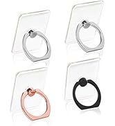 Cell Phone Ring Holder Finger Kickstand - 4Pcs Cell Phone Case Ring Stand 360 Rotation Phone Hold...