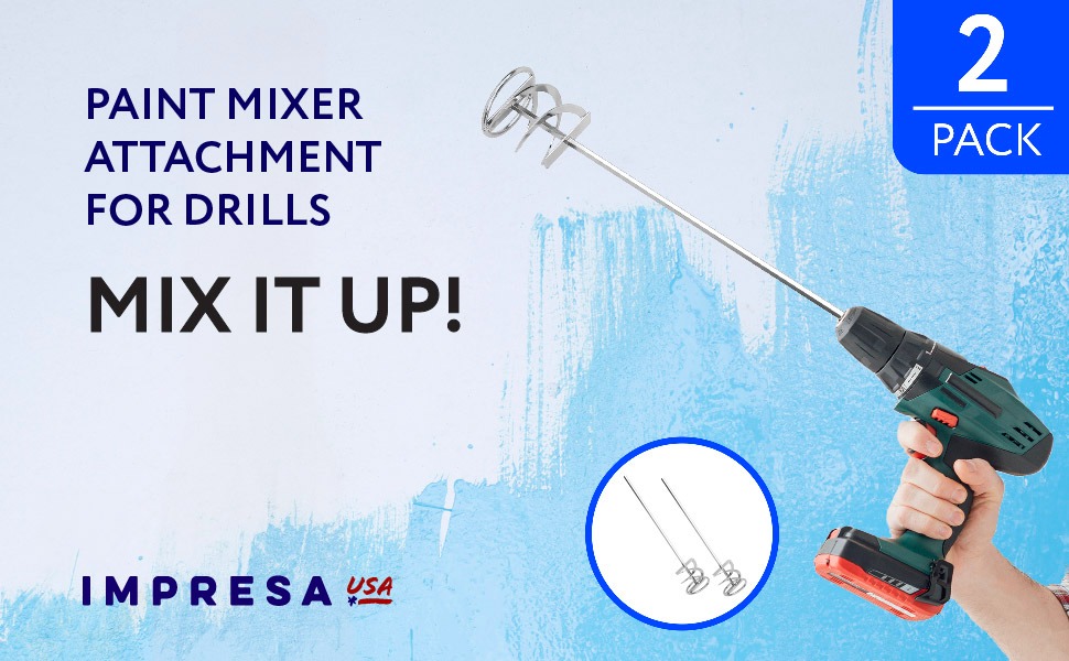 Paint mixer attachment for drills