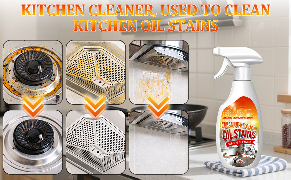 oil stain clean up kitchen