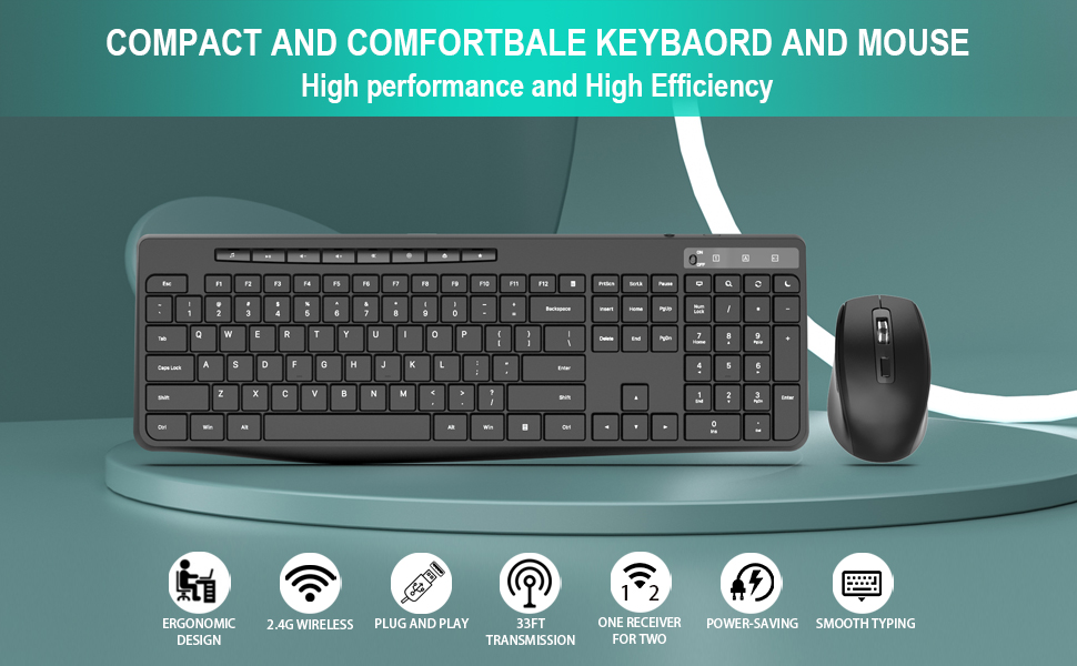 Wireless keyboard and mouse