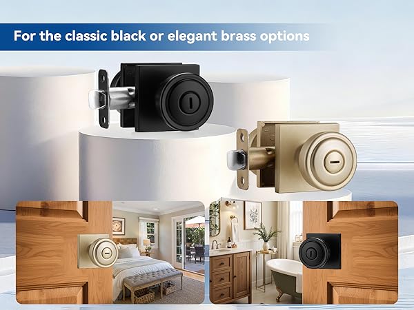 door knob, black door knob, gold door knob, Interior door knob, door knob with lock