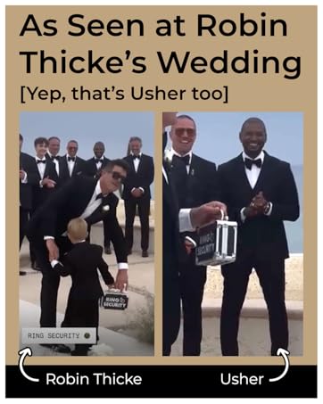 Ring Security as seen at Robin Thicke&amp;#39;s Wedding with Usher as groomsman