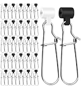 FREGITO 25PCS Fishing Line Sinker Slides Duo Lock Snaps High Strength Stainless Steel Heavy Duty ...