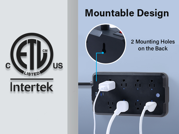 Geeni SW008 Surge Protector Mountable Design