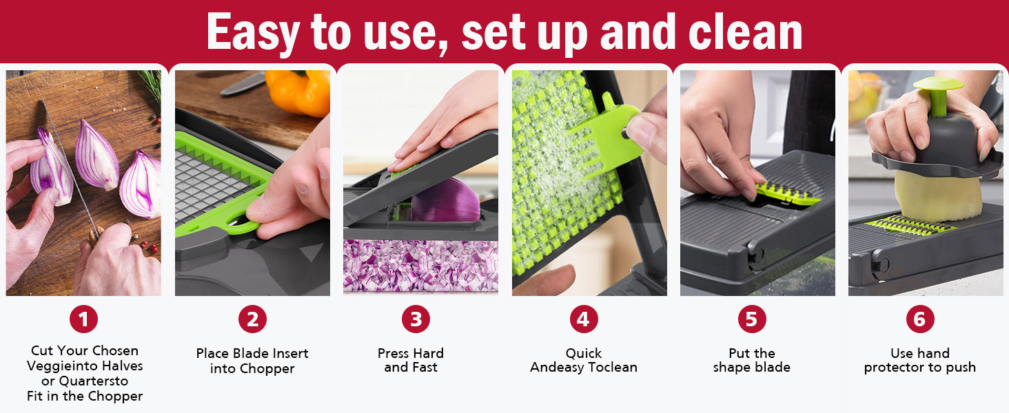 Vegetable Chopper, Onion Chopper, Food Chopper, Kitchen Vegetable Slicer Dicer