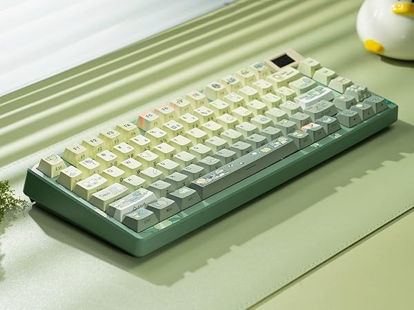 75% Percent Keyboard with Color Multimedia Display Mechanical Gaming Keyboard Cute Hot Swappable