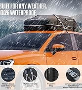 VENTURE 4TH Rooftop Cargo Carrier - 21 Cubic Feet Waterproof Car Roof Cargo Bag with Tie-Down &amp; C...