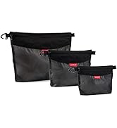 pack all 3 Pcs Water-resistant Material Zipper Pouch Set, Mesh Zipper Bags for Storage, Travel, O...