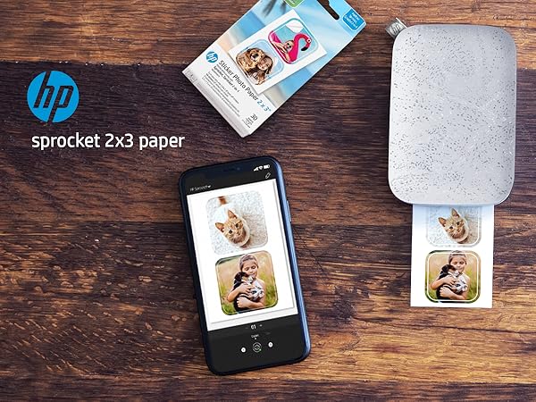 HP Sprocket 2x3” Zink Pre-Cut Sticker Photo Paper