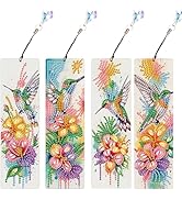 JISHSHAY 4 PCS Diamond Art Bookmarks for Adults Diamond Painting Bookmark Kits Diamond Painting B...