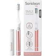 Soniclean 4U Sonic Electric Toothbrush for Adults, Rose Gold, Battery Powered, Dual Cleaning Mode...