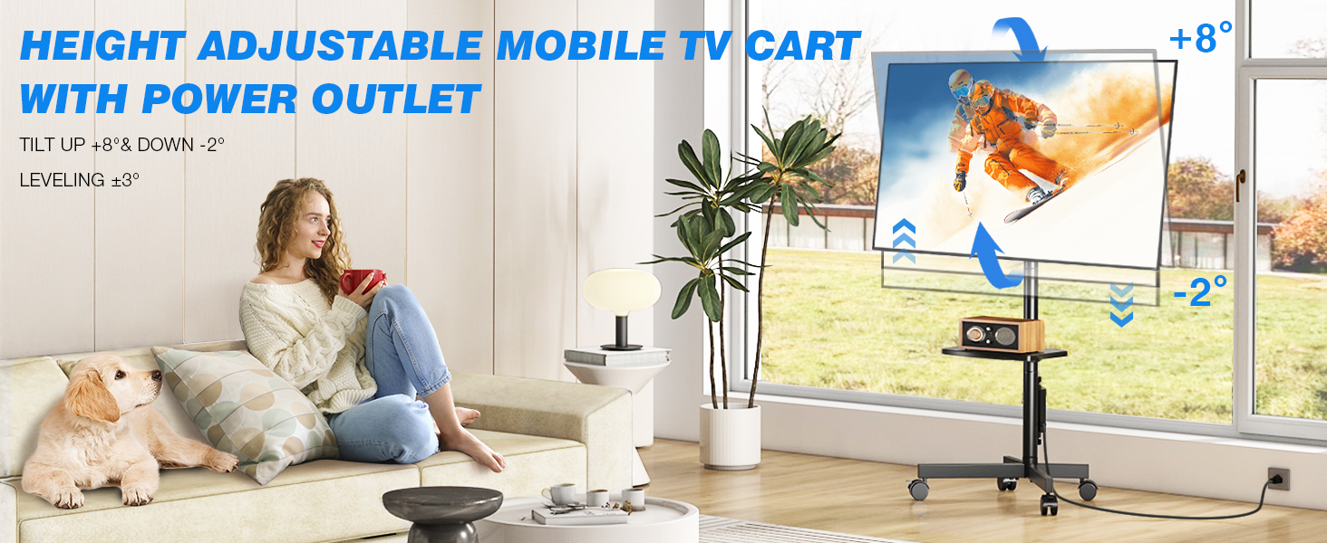 rolling tv stand