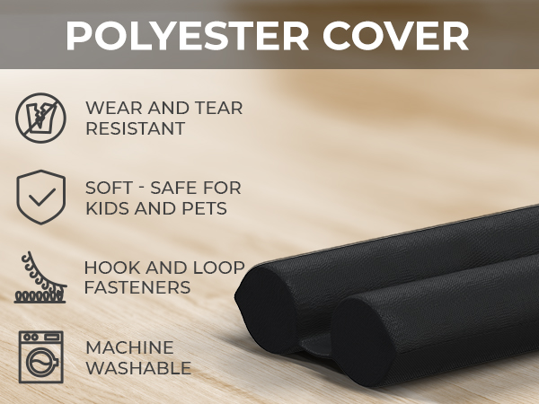 Winter door draft stopper, front door draft stopper, bottom door seal slide on, door cover bottom