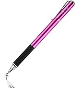 Mixoo 2-in-1 Precision Disc &amp; Fiber Stylus with 3 Replaceable Tips for Capacitive Touch Screen De...