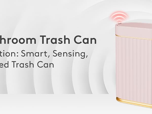 pink trash can