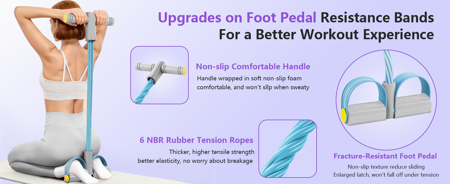 Upgraded Pedal Resistance Band with Handle