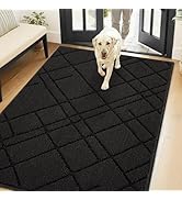 hicorfe Indoor Doormat,48"x32" Welcome Mat,Non-Slip Absorbent Door Mat,Rubber Backing Dirt-Trappi...