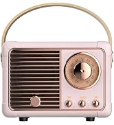 LUKADER Retro Bluetooth Speaker, Vintage Decor, Wireless Portable Mini Bluetooth Speaker, Small C...