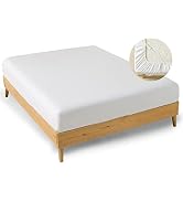 MINIPANDA Full Size Fitted Sheet Only with Bed Sheets Holder Straps for Corners, Keep Sheets from...
