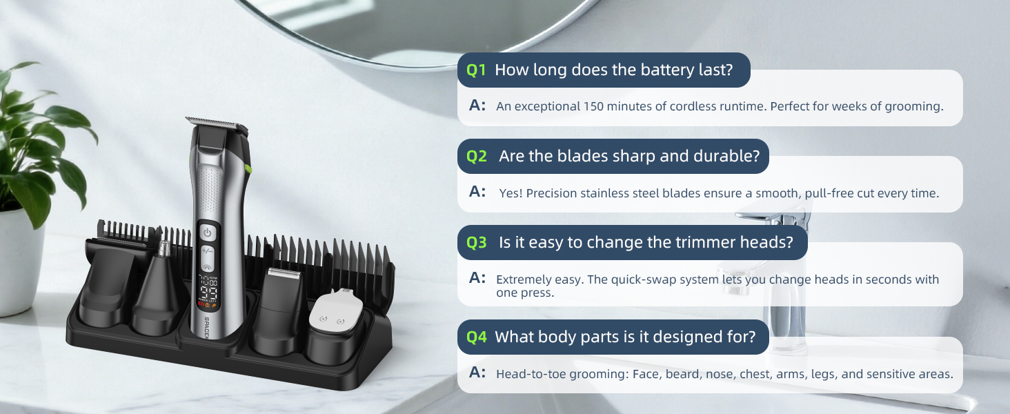 beard trimmer for men mens grooming kits hair clippers manscape body hair trimmer for men