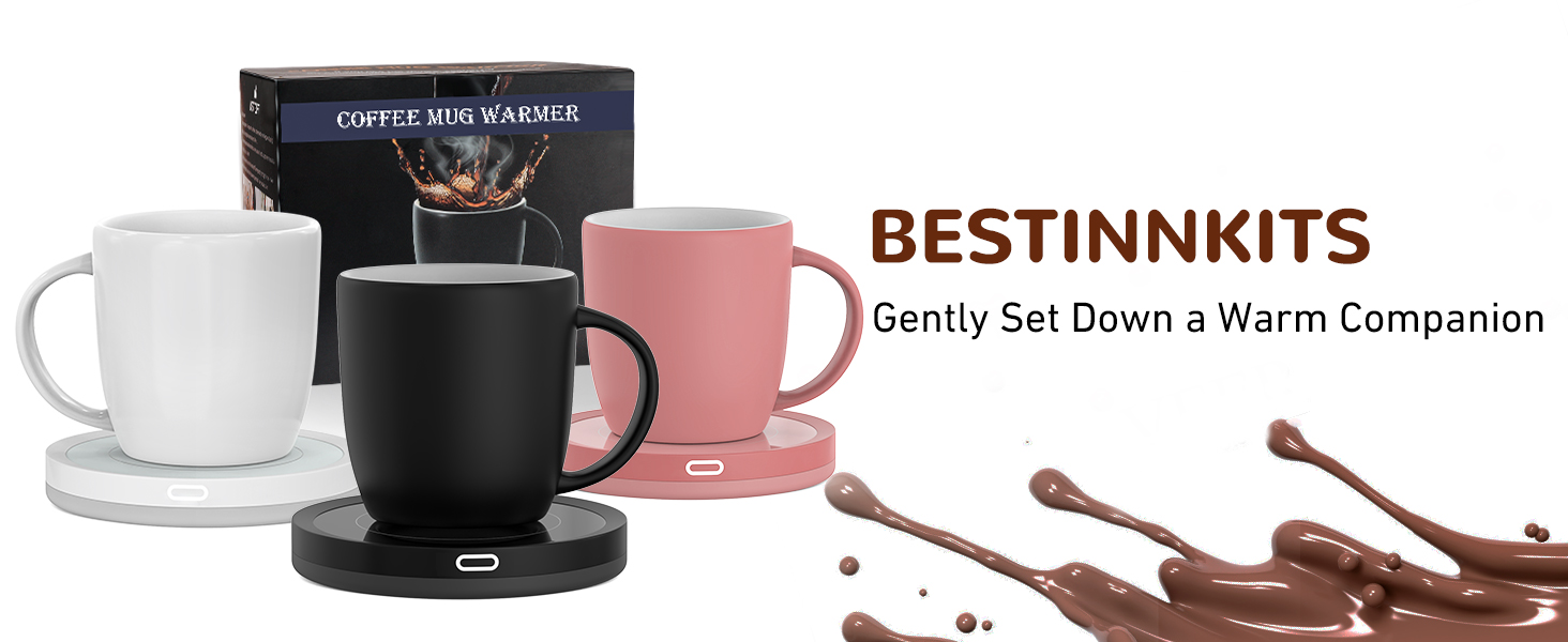 Smart Coffee Warmer, BESTINNKITS Auto OnOff Gravity-Induction Mug Warmer for Office Desk Use