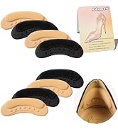 Ashoesert 4 Pairs Heel Grips Cushion Inserts, Self-Adhesive Heel Pads for Loose/Too Big Shoes, An...