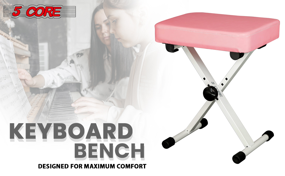 Keyboard Bench Piano Chair Stool Heavy Duty Seat Pianist Drum Guitar Player