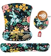 Ergonomic Mouse Pad and Keyboard Wrist Rest, Mouse Pad Wrist Support with Non Slip Rubber Base Mo...