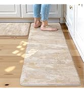 Collive Kitchen Mats Cushioned Anti Fatigue, Abstract Kitchens Floor Mat Non Slip Desk Rugs Water...