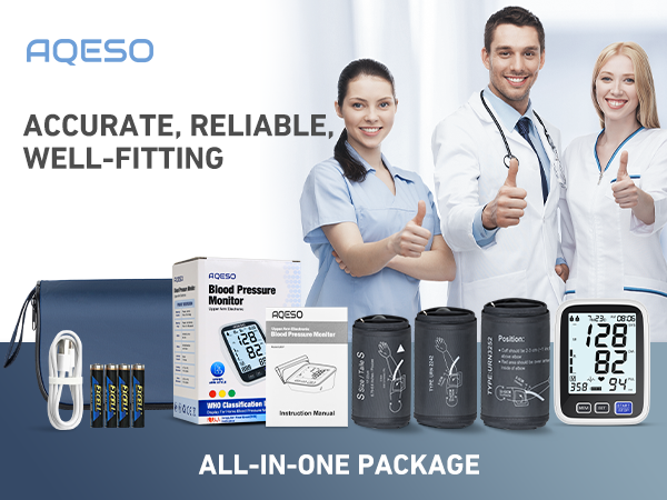 AQESO Blood Pressure Monitor All in One Package