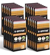 V-Opitos Wood-Cased #2 HB Pencils, 240 Pack Bulk Pre-Sharpened Pencils with Top Erasers for Schoo...