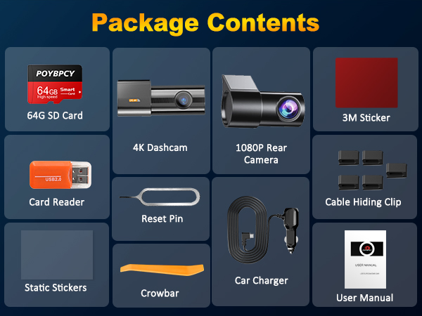 dual dash cam front and rear