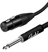 Ranch XLR Cable 20ft Female XLR to 1/4 TS Mono Jack Microphone Cable Quarter Inch to XLR Female U...