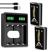 2 X 2800mAh Rechargeable Controller Battery Pack for Xbox One/Xbox Series X/S with Fast Charger S...