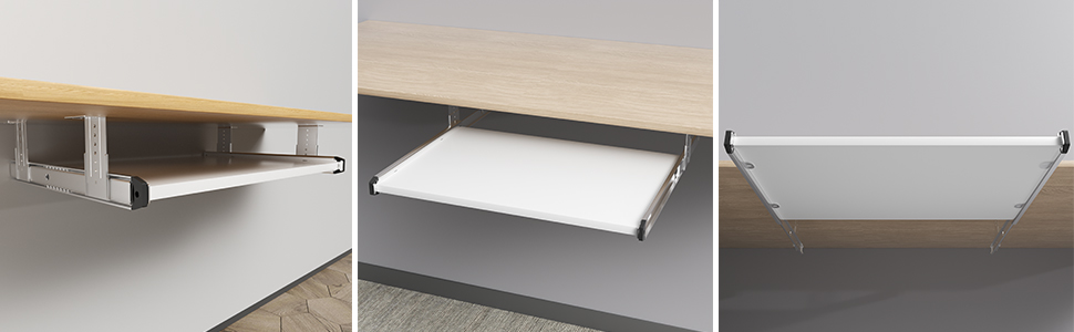 keyboard tray under desk slide