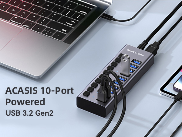 Powered USB 3.2 Hub