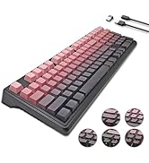 Wireless Mechanical Keyboard, Tri-mode BT5.0/2.4GHz/USB-C Hot Swappable Custom Keyboard, Side Pri...