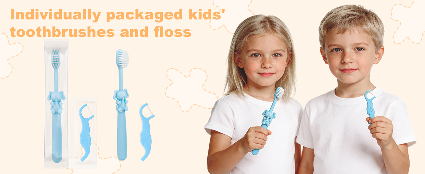 Disposable Kids Toothbrush Set
