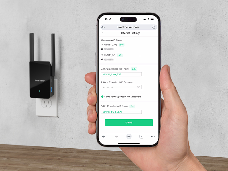 WiFi to Ethernet Adapter WEB UI Setup Use a WiFi Device and Log into the Management Page
